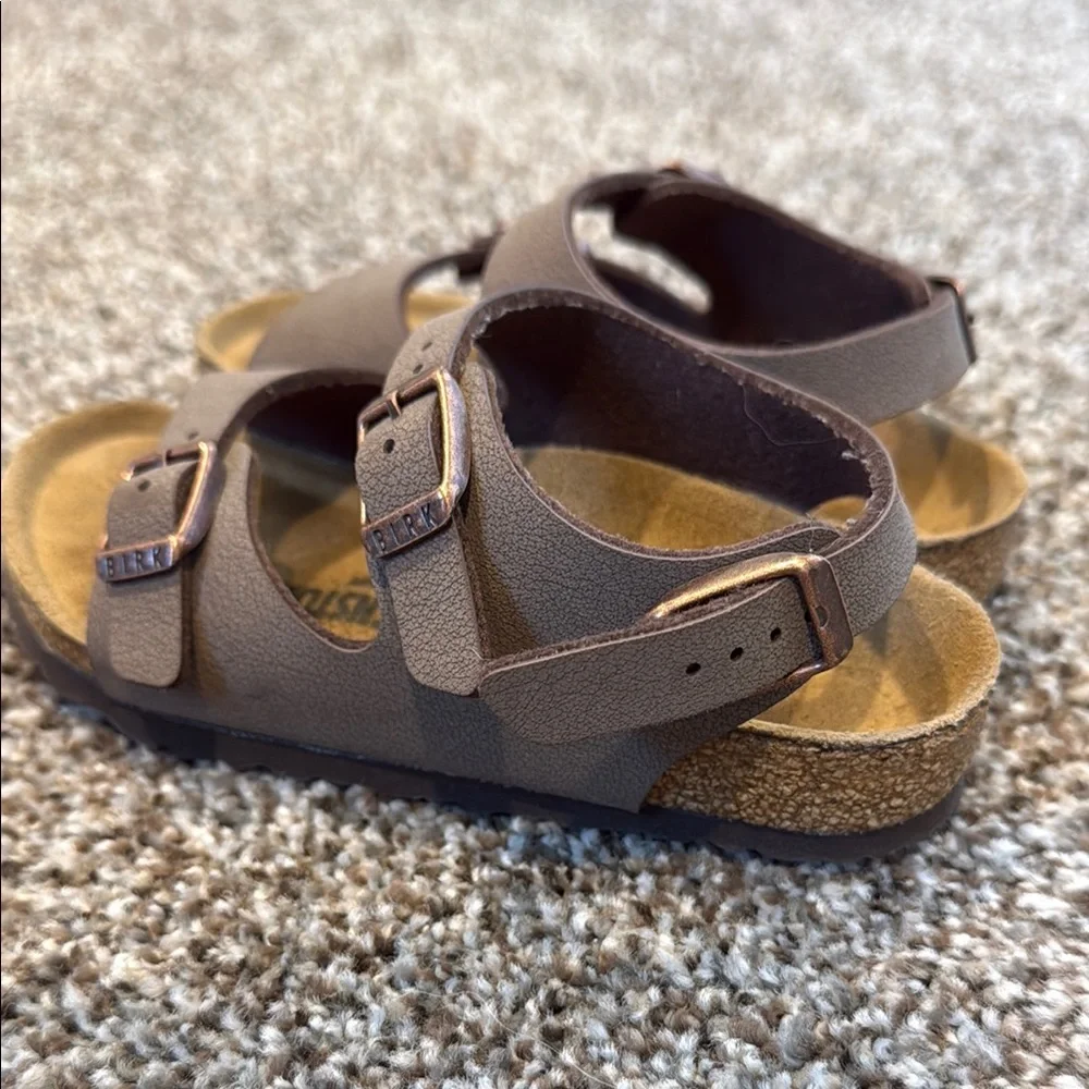 Kid’s Birkenstock Brown Sandals Classic Two-Strap Design - Picture 3 of 6